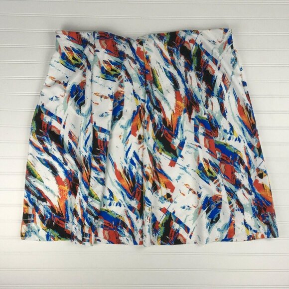 NEW Chelsea & Theodore Watercolor Brushstroke 8 Panel Skirt Plus Size 3X - Picture 1 of 8
